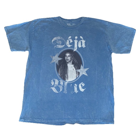 Beyonce T Shirt XL Blue Ivy Deja Blue Paris Web‎ Exclusive CCT Merch NEW *holes